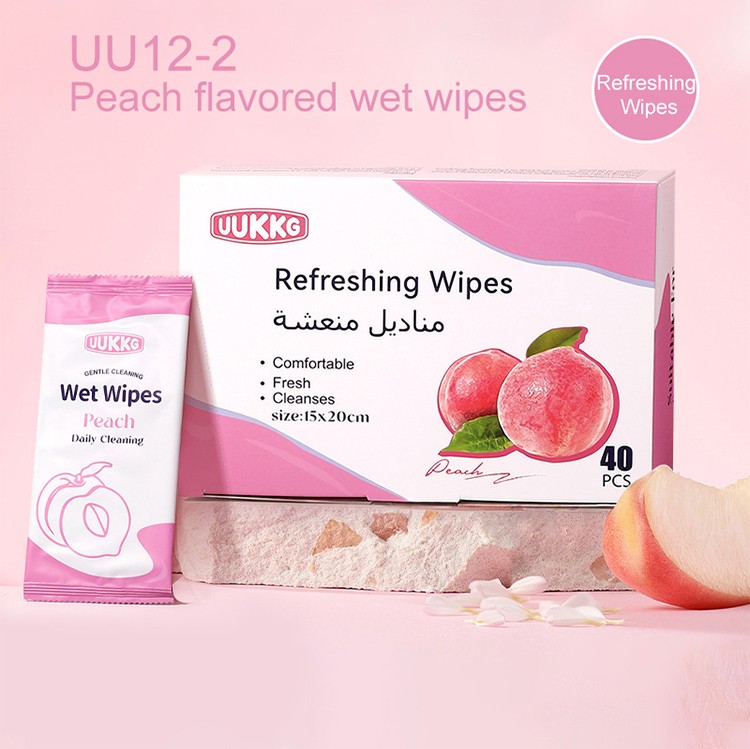 Travel-Size Wet Wipes Gentle Leak-Proof Lavender/Rose Disposable Feminine Cleaning Wipes for Daily Life On-the-Go Home Use UU13