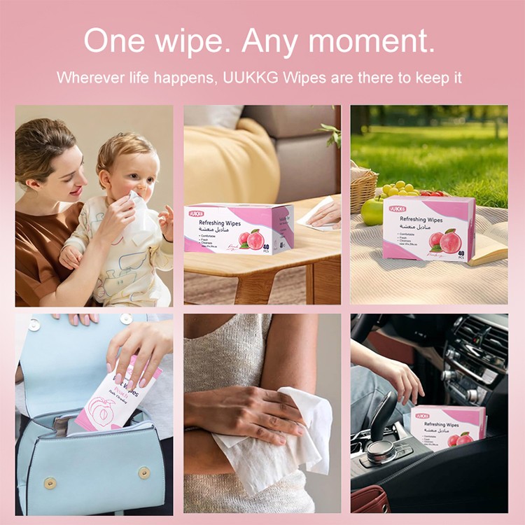 Travel-Size Wet Wipes Gentle Leak-Proof Lavender/Rose Disposable Feminine Cleaning Wipes for Daily Life On-the-Go Home Use UU13