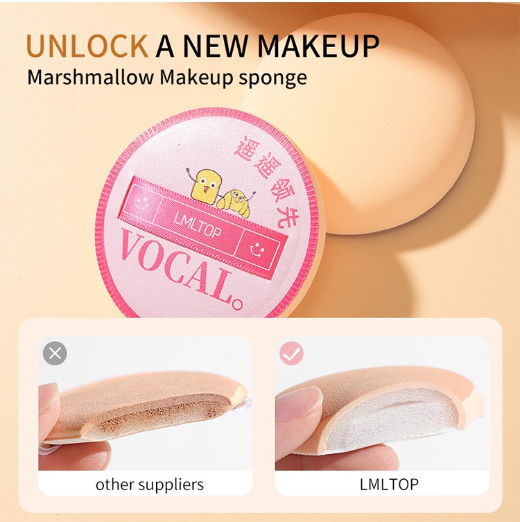 LMLTOP planet series round water drop shaped powder flocking puff face pure cotton makeup loose powder puff SY241