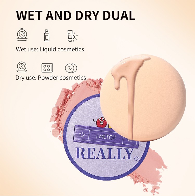 LMLTOP planet series round water drop shaped powder flocking puff face pure cotton makeup loose powder puff SY241
