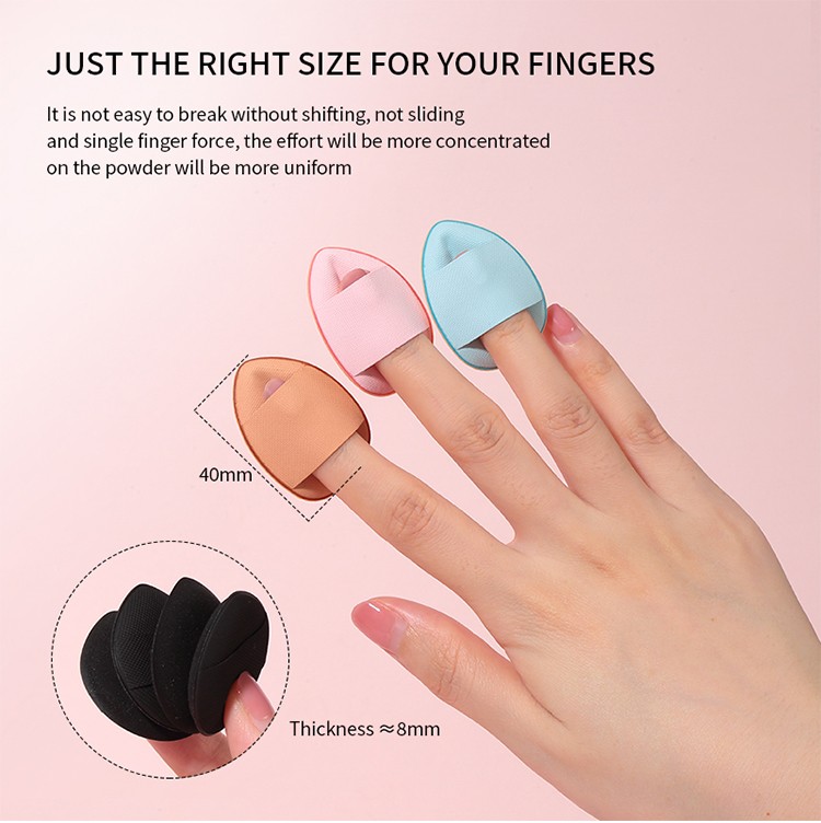 LMLTOP OEM New Product Travel Finger Puff Mini Makeup Puff For Female Facial Colorful Makeup Puff Sponge SY253