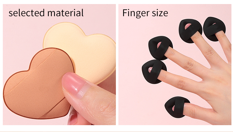 LMLTOP OEM New Product Travel Finger Puff Mini Makeup Puff For Female Facial Colorful Makeup Puff Sponge SY253