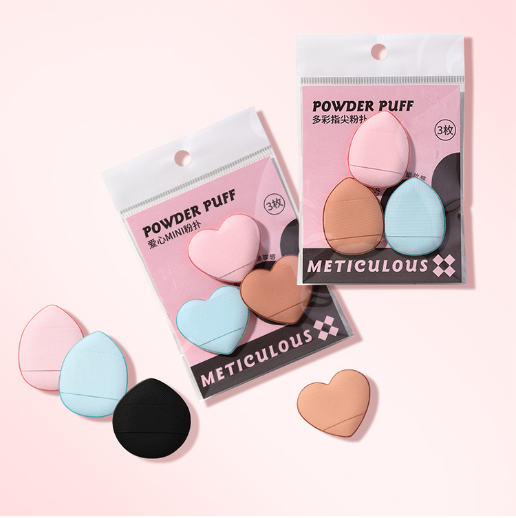 LMLTOP OEM New Product Travel Finger Puff Mini Makeup Puff For Female Facial Colorful Makeup Puff Sponge SY253