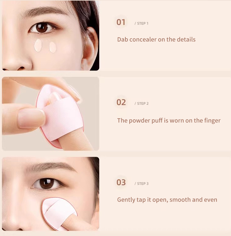 LMLTOP planet series round water drop shaped powder flocking puff face pure cotton makeup loose powder puff SY247