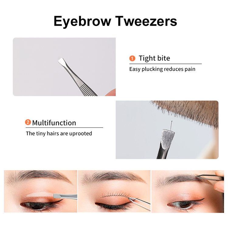 LMLTOP 3 in 1 Set Mini Stainless Steel Eyebrow Razor Scissor Lash Clip Nose
