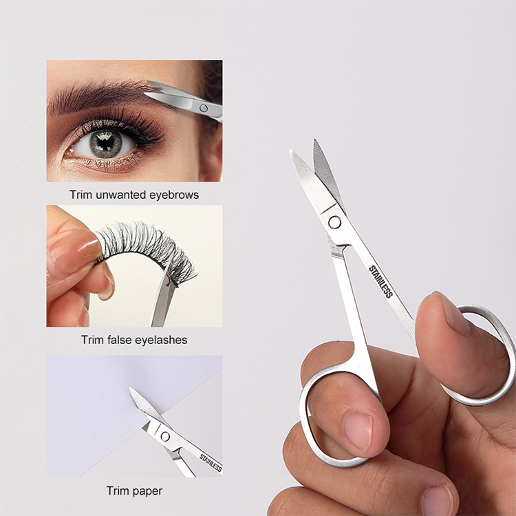 LMLTOP 3 in 1 Set Mini Stainless Steel Eyebrow Razor Scissor Lash Clip Nose