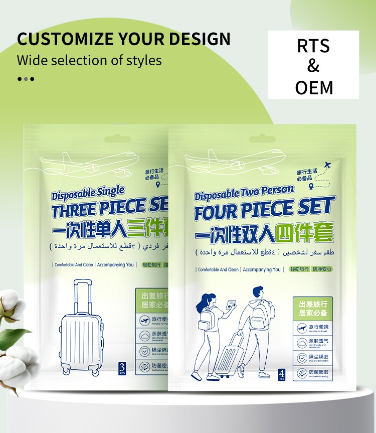 UUKKG Wholesale Disposable Single Bed Sheet Set Portable Travel Bedding with Pillow Cover, for Hotel