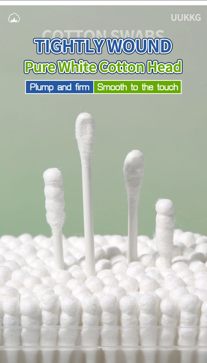 LMLTOP Chinese Manufacturer 100pcs 300pcs Double Headed Cotton Swab Plastic Containers Wood Sticks Cotton Buds WholesalesSY812