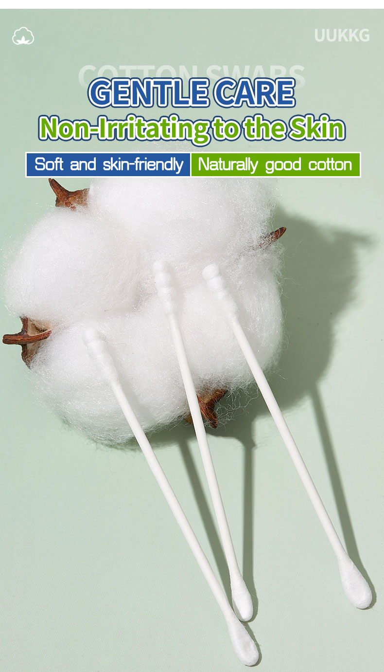 LMLTOP Chinese Manufacturer 100pcs 300pcs Double Headed Cotton Swab Plastic Containers Wood Sticks Cotton Buds WholesalesSY812