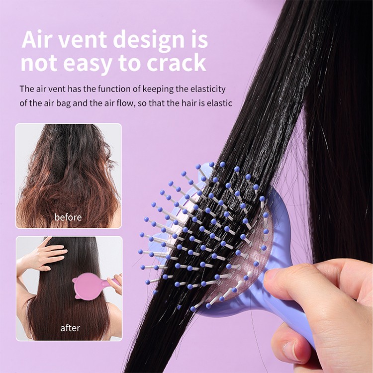 LMLTOP Mini Wet/Dry Travel Hair Comb SY773 Cute Airbag Massage Comb for Home Use with Custom Logo All Hair Type Brush sy773