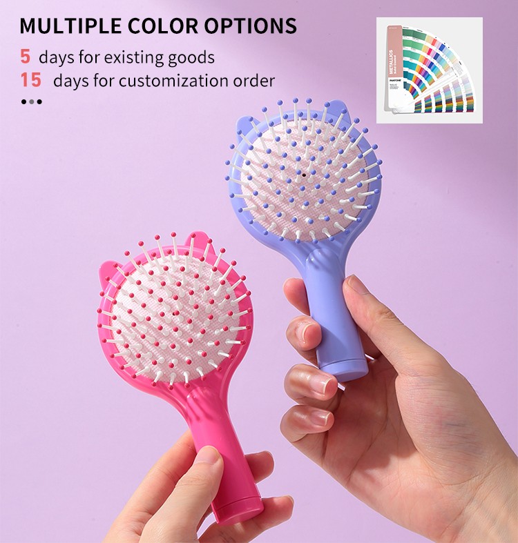 LMLTOP Mini Wet/Dry Travel Hair Comb SY773 Cute Airbag Massage Comb for Home Use with Custom Logo All Hair Type Brush sy773
