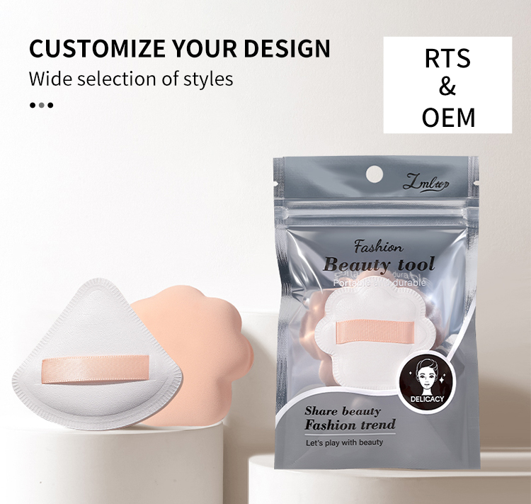 LMLTOP Natural Latex-Free Makeup Sponge Triangle Shape Marshmallow Beauty Puff Dry Wet Cosmetic Air Cushion JJF38