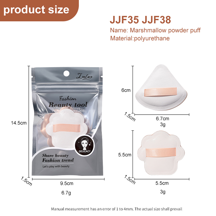 LMLTOP Natural Latex-Free Makeup Sponge Triangle Shape Marshmallow Beauty Puff Dry Wet Cosmetic Air Cushion JJF38