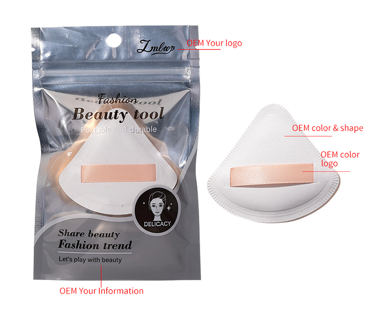 LMLTOP Natural Latex-Free Makeup Sponge Triangle Shape Marshmallow Beauty Puff Dry Wet Cosmetic Air Cushion JJF38