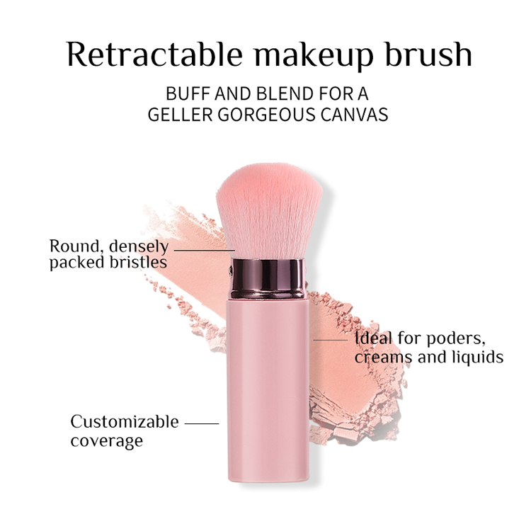 LMLTOP 2pcs Face Eyes Purple pink Makeup Brush Set LLT29 Custom logo Fluffy Hair Eyeshadow Contour Blush Loose Powder Brush