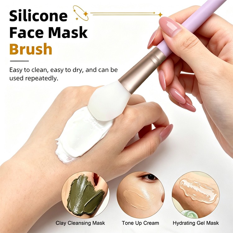 LMLTOP 2026 New Soft Silicone Face Mask Brush DIY Makeup Tools Facial Mud Mask Applicator Brush Beauty Tool