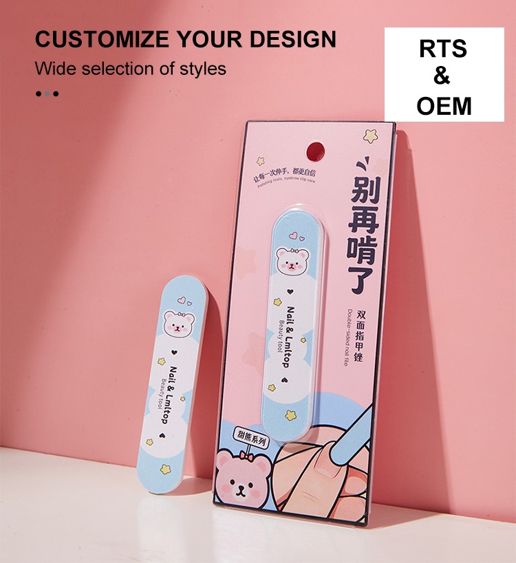 LMLTOP Professional Emery Nail File Double Side Rough Fine Sand Nail Buffer for Gel Nail Polishing for Beauty Salon Supermarket