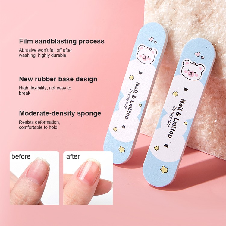 LMLTOP Professional Emery Nail File Double Side Rough Fine Sand Nail Buffer for Gel Nail Polishing for Beauty Salon Supermarket