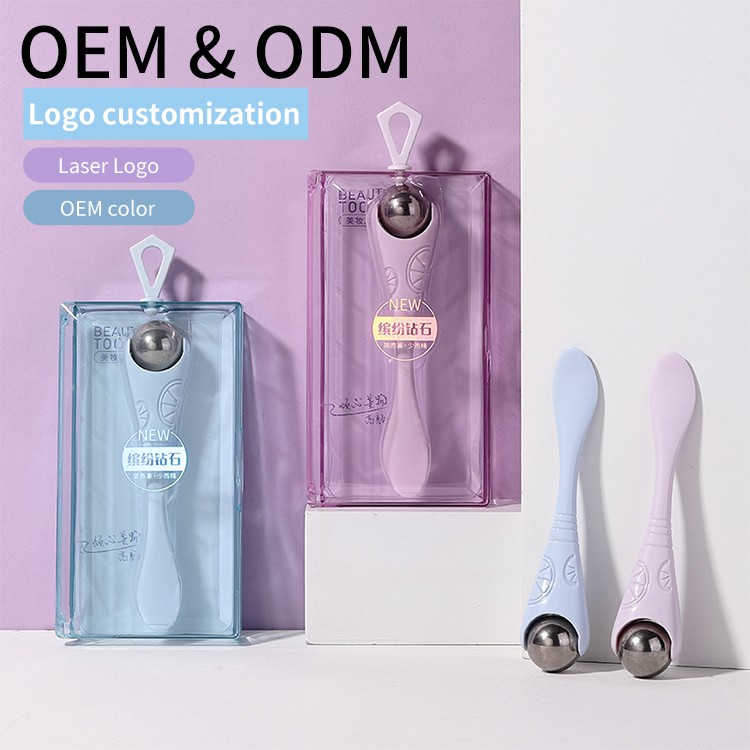 LMLTOP Wholesale Hot Cool Use Anti-Aging Face Ice Eye Facial Roller Massager SY548 Steel Roller Round Ball Plastic Eye Massage SY548