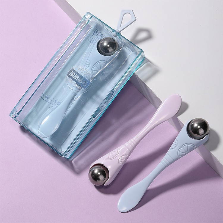 LMLTOP Wholesale Hot Cool Use Anti-Aging Face Ice Eye Facial Roller Massager SY548 Steel Roller Round Ball Plastic Eye Massage SY548