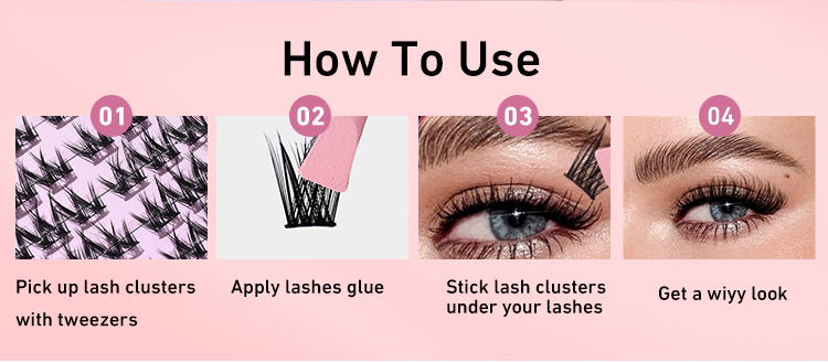 3pcs Waterproof White Color False Eyelash Glue Set SY027 Private Label Long Lasting Gel Lashes DIY Strip Full Strip Eyelash