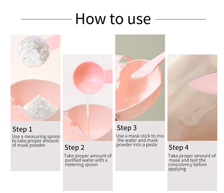 LMLTOP 3pcs Heart Shape Beauty Spa Plastic Face Mask Mixing Bowl With Spoon Spatula SY442 DIY Cosmetic Facial Mask Bowl Set