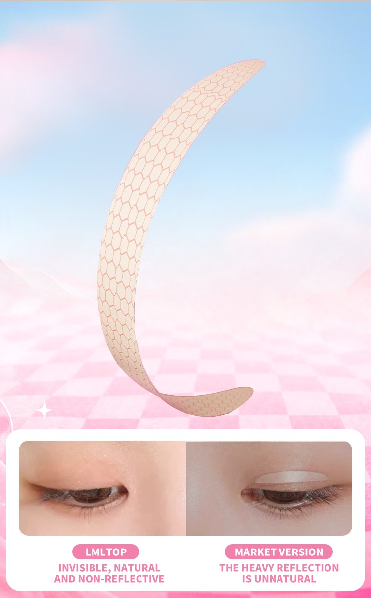 Natural Sticky Waterproof Lace Double Eyelid Tape Clear Stripe Big Eyes Invisible Double Eyelid Stickers Eye Lift Makeup Tool Y033