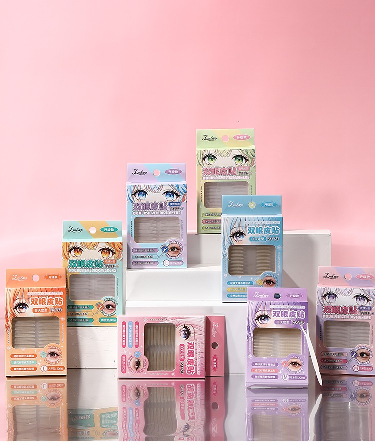 Natural Sticky Waterproof Lace Double Eyelid Tape Clear Stripe Big Eyes Invisible Double Eyelid Stickers Eye Lift Makeup Tool Y034