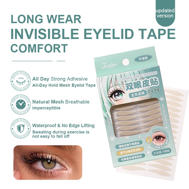 Natural Sticky Waterproof Lace Double Eyelid Tape Clear Stripe Big Eyes Invisible Double Eyelid Stickers Eye Lift Makeup Tool Y035 Natural Sticky Waterproof Lace Double Eyelid Tape Clear Stripe Big Eyes Invisible Double Eyelid Stickers Eye Lift Makeup Tool Y035