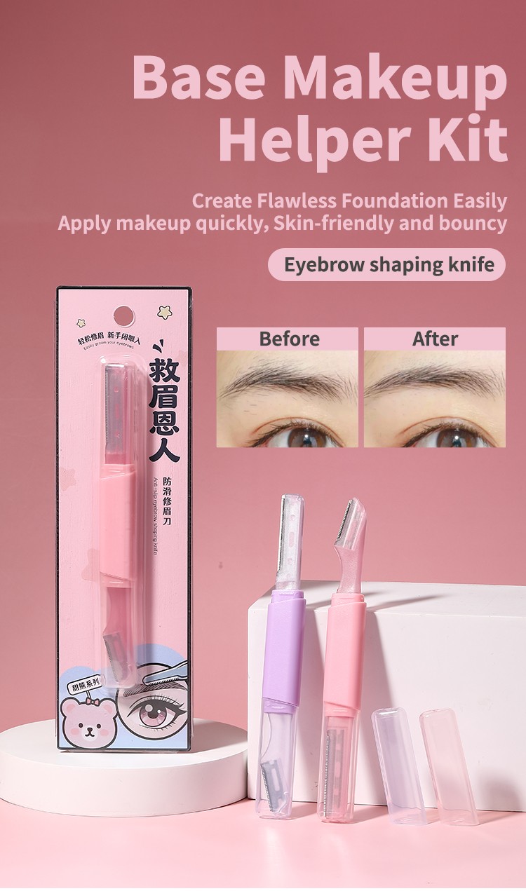 Facial Hair Removal Women Face Double End Eyebrow Razor Trimmer Custom Eyebrow Razor Hair Trimmer Shaper TX23