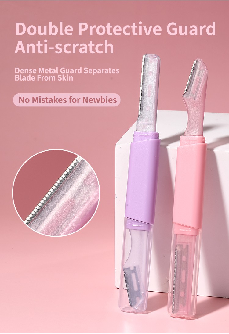 Facial Hair Removal Women Face Double End Eyebrow Razor Trimmer Custom Eyebrow Razor Hair Trimmer Shaper TX23