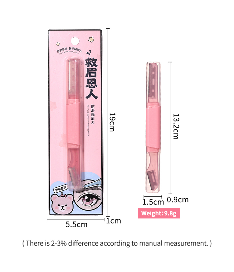Facial Hair Removal Women Face Double End Eyebrow Razor Trimmer Custom Eyebrow Razor Hair Trimmer Shaper TX23