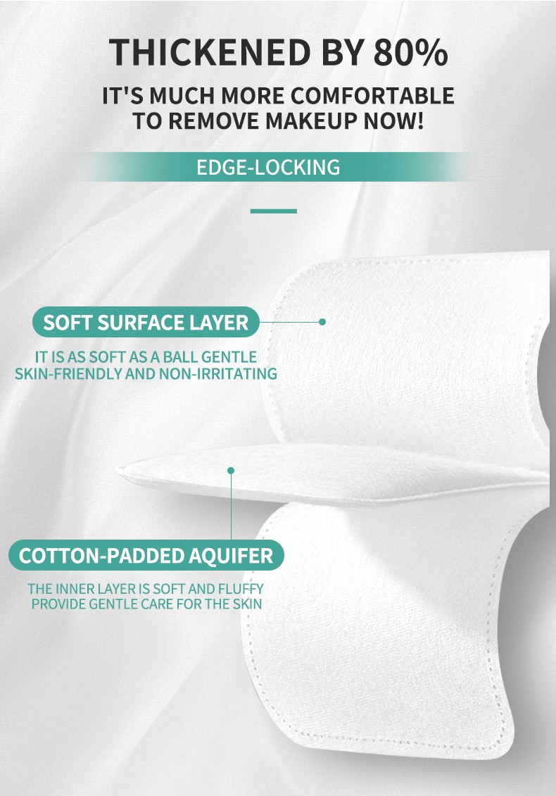 Wholesale Absorbent 100% Pure Cotton Facial Makeup Pads Makeup Remover Pads Cotton Cosmetic Face Pads for Beauty Skincare Care V23 V24 V25