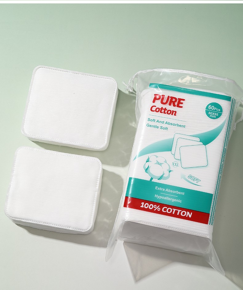 Wholesale Absorbent 100% Pure Cotton Facial Makeup Pads Makeup Remover Pads Cotton Cosmetic Face Pads for Beauty Skincare Care V23 V24 V25