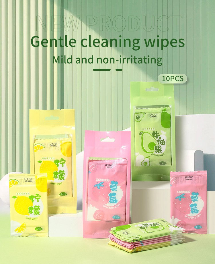 LMLTOP 10pcs/pack Travel Makeup Remover Wipes Makeup Tools Face Product Facial Deep Cleansing Non-woven Pockey Wipes Wet Wipes SY910 SY911 SY912