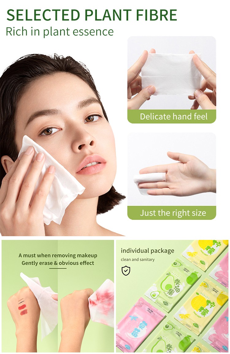LMLTOP 10pcs/pack Travel Makeup Remover Wipes Makeup Tools Face Product Facial Deep Cleansing Non-woven Pockey Wipes Wet Wipes SY910 SY911 SY912