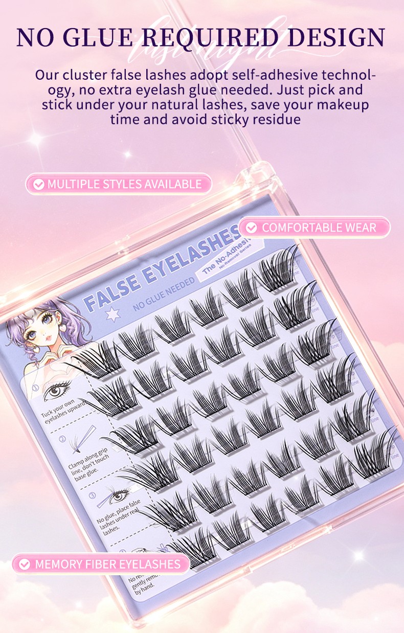 FREE shipping capped at US$20 arrow-logo LMLTOP Lash Clusters Kit Segmented self-adhesive eyelashes for Beginners Eyelash Clusters Kit Lashes Clusters Kit Cluster Lashes Y072