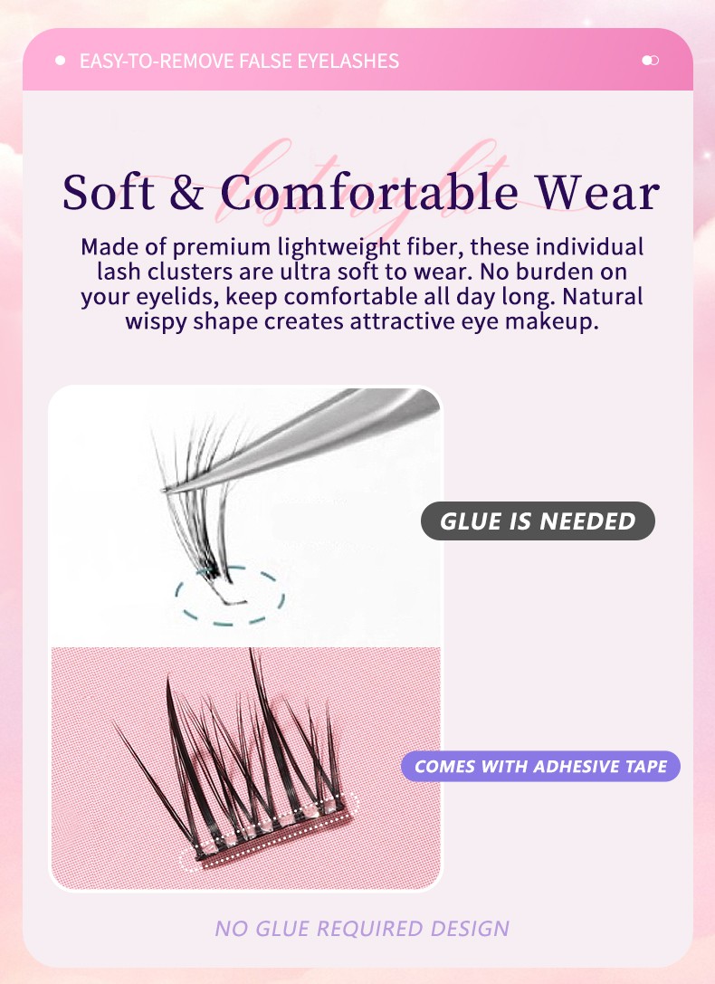 FREE shipping capped at US$20 arrow-logo LMLTOP Lash Clusters Kit Segmented self-adhesive eyelashes for Beginners Eyelash Clusters Kit Lashes Clusters Kit Cluster Lashes Y072