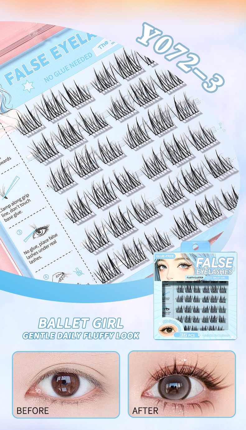 FREE shipping capped at US$20 arrow-logo LMLTOP Lash Clusters Kit Segmented self-adhesive eyelashes for Beginners Eyelash Clusters Kit Lashes Clusters Kit Cluster Lashes Y072
