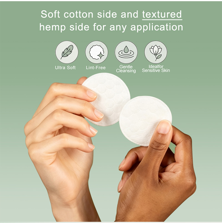 Wholesale Disposable Facial Cleansing 3 Layer High Quality Cotton Pads for Makeup Remover Skin Care Cosmetic V21 V22