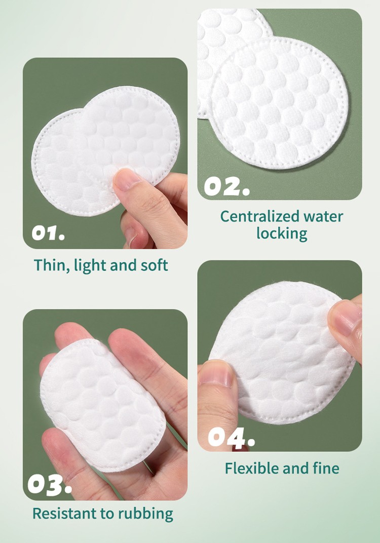 Wholesale Disposable Facial Cleansing 3 Layer High Quality Cotton Pads for Makeup Remover Skin Care Cosmetic V21 V22