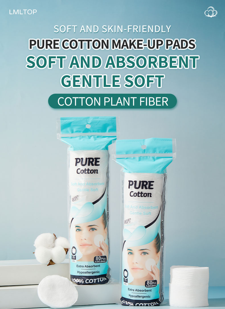 Wholesale Disposable Facial Cleansing 3 Layer High Quality Cotton Pads for Makeup Remover Skin Care Cosmetic V31