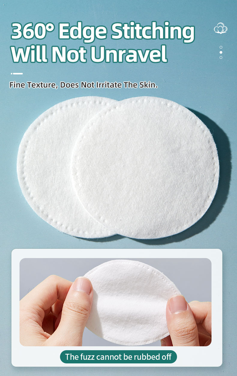 Wholesale Disposable Facial Cleansing 3 Layer High Quality Cotton Pads for Makeup Remover Skin Care Cosmetic V31