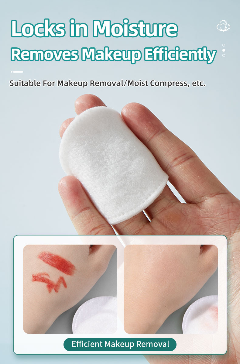 Wholesale Disposable Facial Cleansing 3 Layer High Quality Cotton Pads for Makeup Remover Skin Care Cosmetic V31