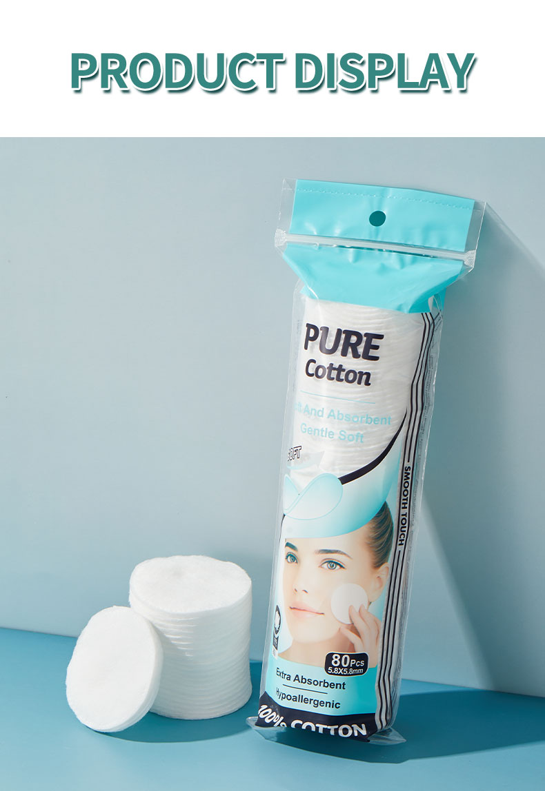 Wholesale Disposable Facial Cleansing 3 Layer High Quality Cotton Pads for Makeup Remover Skin Care Cosmetic V31