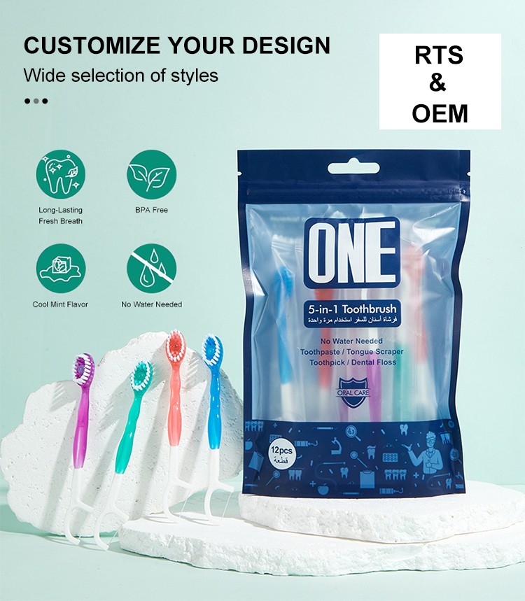 Hot Sale Burst Bead Toothbrush 12 Pcs Per Pack Custom Toothbrushes With Logo AS0149