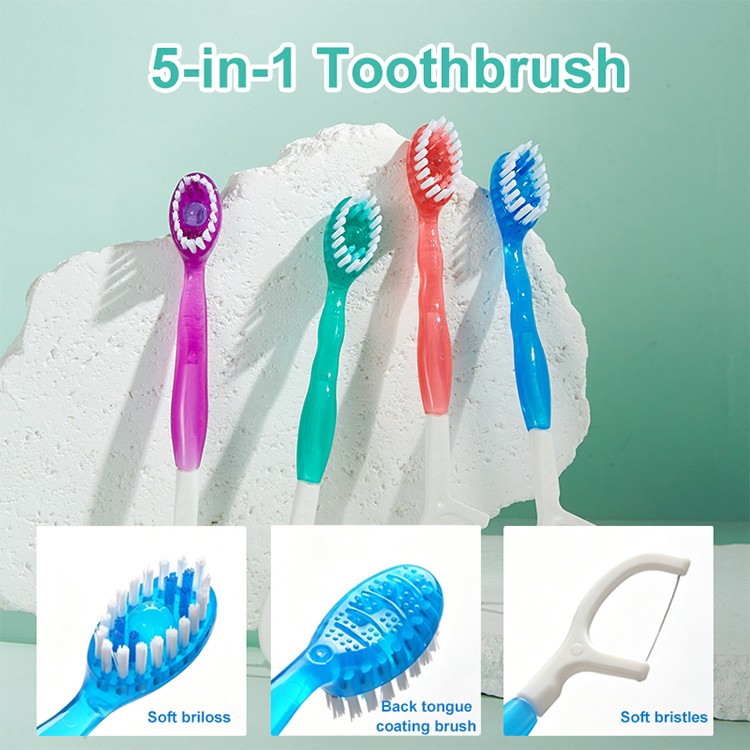 Hot Sale Burst Bead Toothbrush 12 Pcs Per Pack Custom Toothbrushes With Logo AS0149