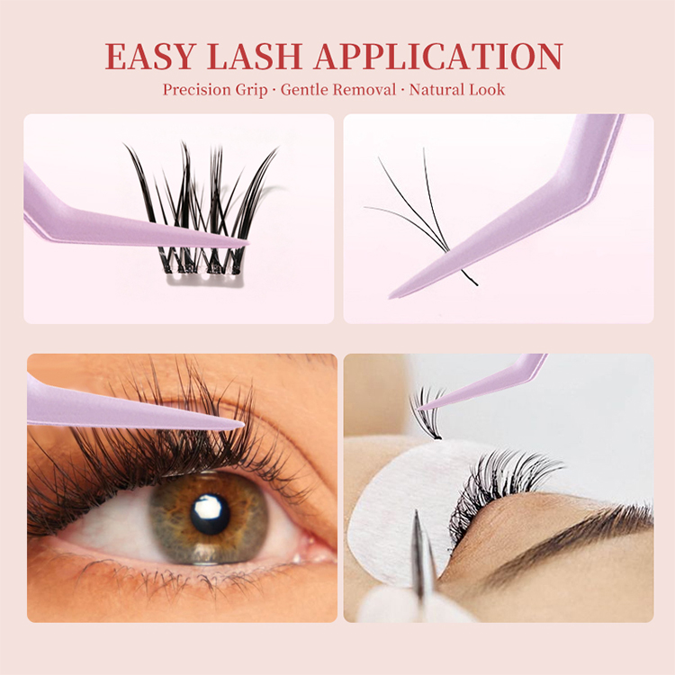 Eyelash Tweezer Y079 Beauty Tool Stainless Steel Pointed False Eyelash Clip Beauty Tweezers With Protective Case