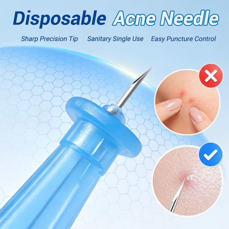LMLTOP Portable Stainless Steel Acne Needle Blackhead Comedone Extractor Tool Remove Pimple Whitehead for Daily Facial Care Y029