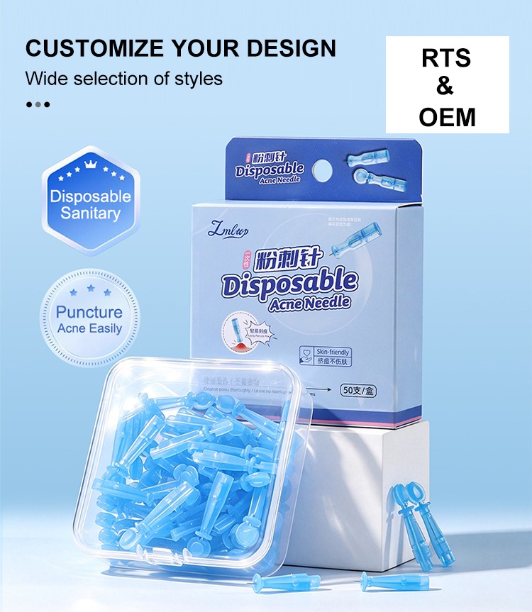 LMLTOP Portable Stainless Steel Acne Needle Blackhead Comedone Extractor Tool Remove Pimple Whitehead for Daily Facial Care Y029